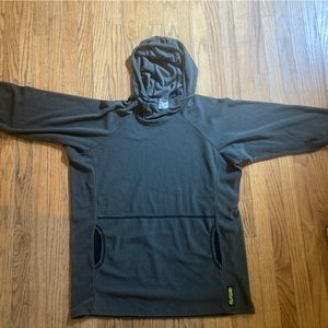 Melanzana grey men’s waffle hoodie size large